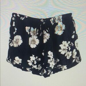 Floral Black Women's Shorts